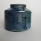 Salt firing cylinder pot VASE green blue